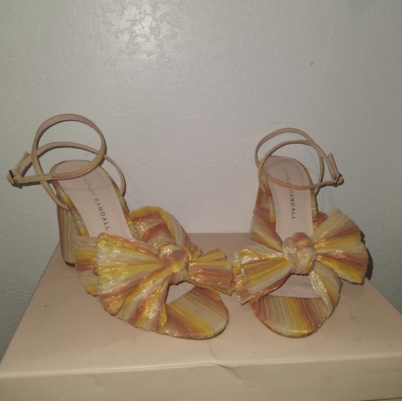💥NEW LOEFFLER RANDALL Camellia Pleated Sunset Heels💥 - Picture 6 of 13